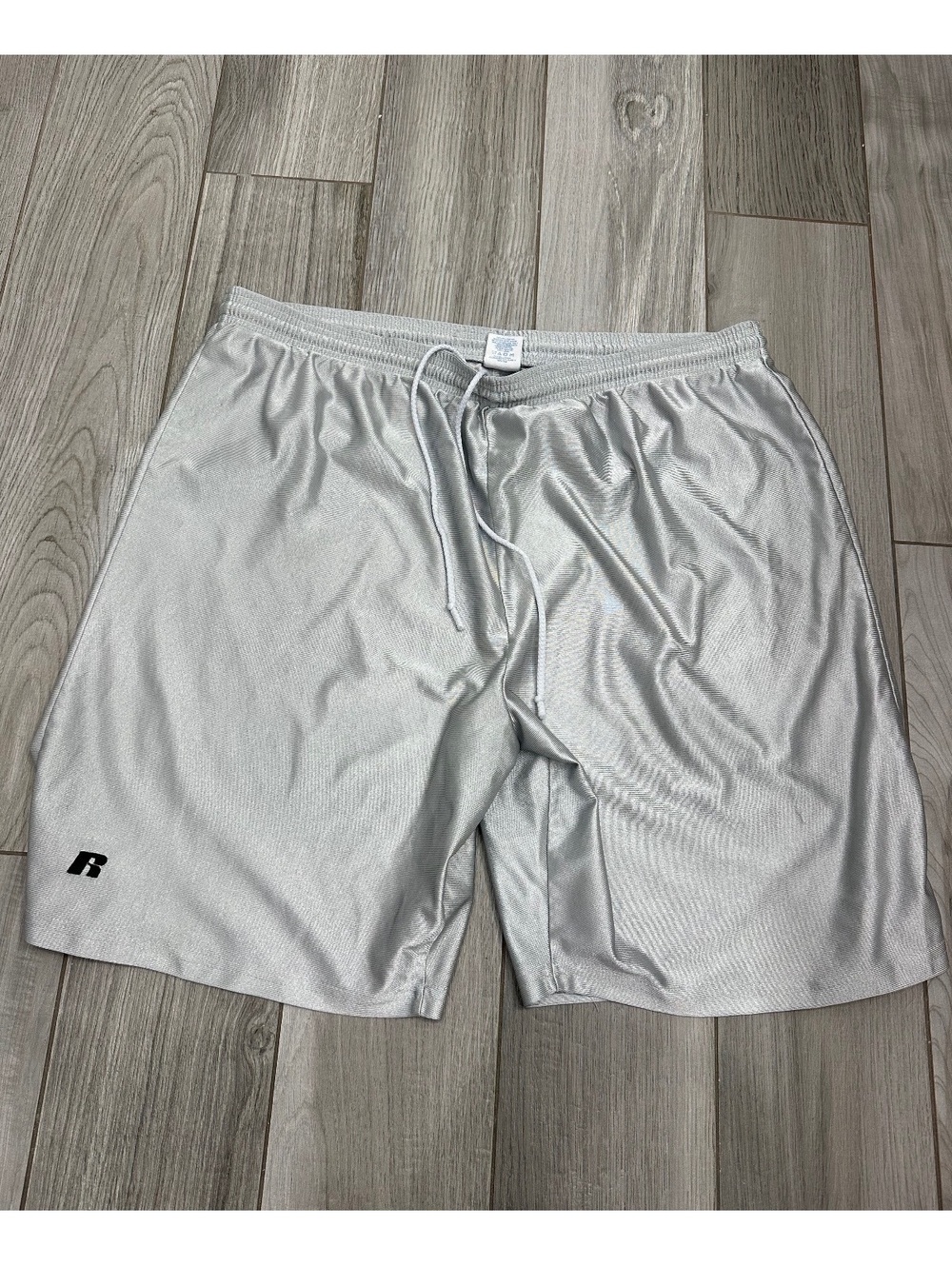 Y2K Russell Athletic Men's Silver Athletic Shorts XL
